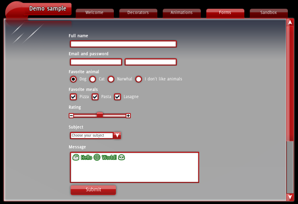 Form controls